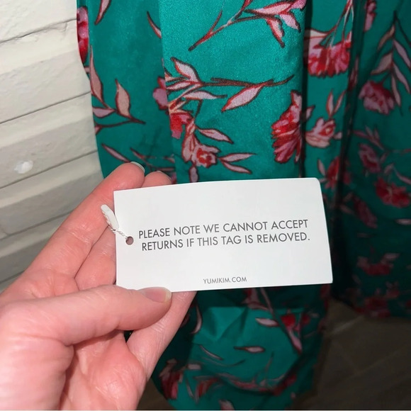 Yumi Kim Green Vienna Silk Floral Print A-Line Dress, Women’s Size 0 - Picture 6 of 10